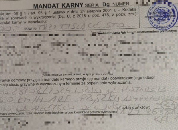 Popełnił "tylko" trzy wykroczenia. Pożegnał się już z prawem jazdy
