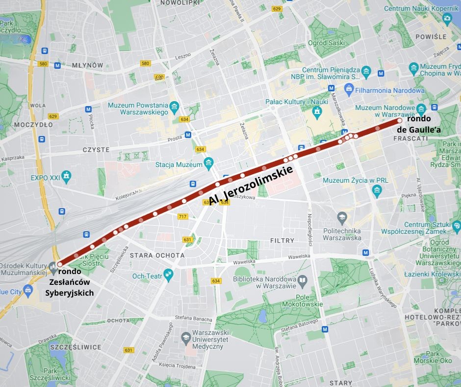 Ulice w Warszawie niebezpieczne dla pieszych
