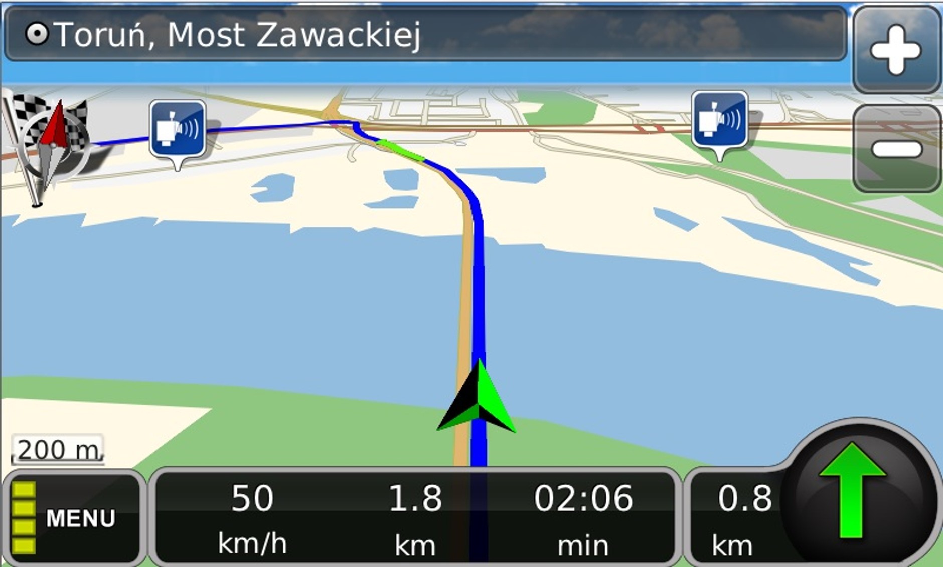 Wśród nowych inwestycji drogowych ujętych w nowej aktualizacji programu MapaMap uwzględniono most w Toruniu