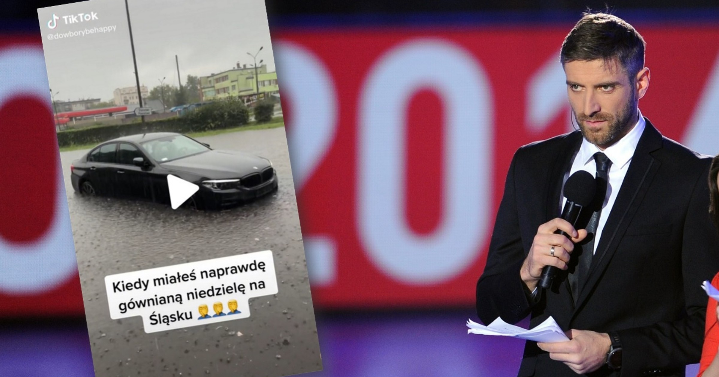 Maciej Dowbor utopił swoje BMW serii 5 podczas burzy