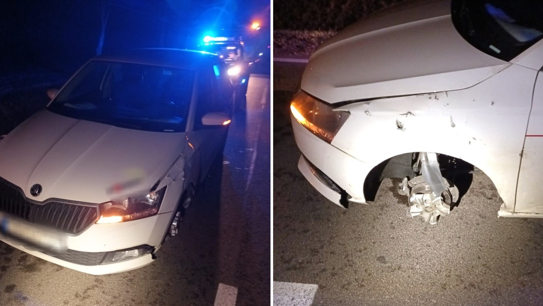 Był tak pijany, że nie zorientował się, że jedzie na samej feldze