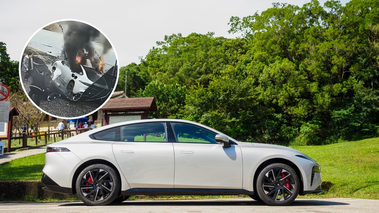 Tak płoną ludzie w chińskim samochodzie bez klamek