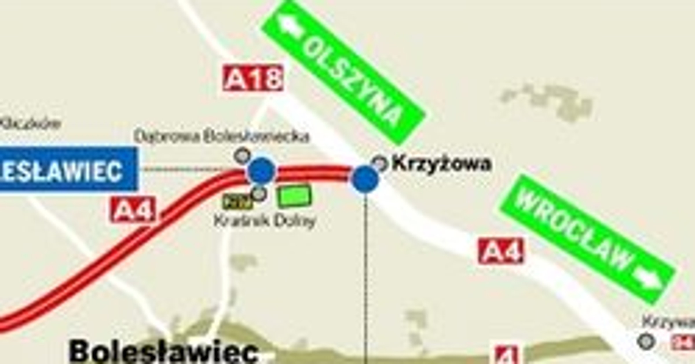 Autostrada A4: karambol w Krzyżowej, 6 rozbitych aut