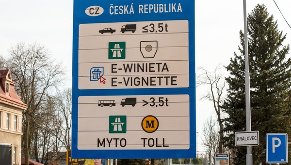 Informacja o winietach drogowych w Czechach