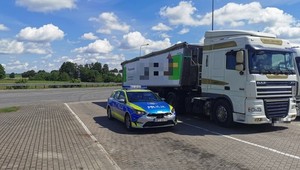 Inspektorzy skarbówki zatrzymali ciężarówkę. Musieli wezwać policjantów