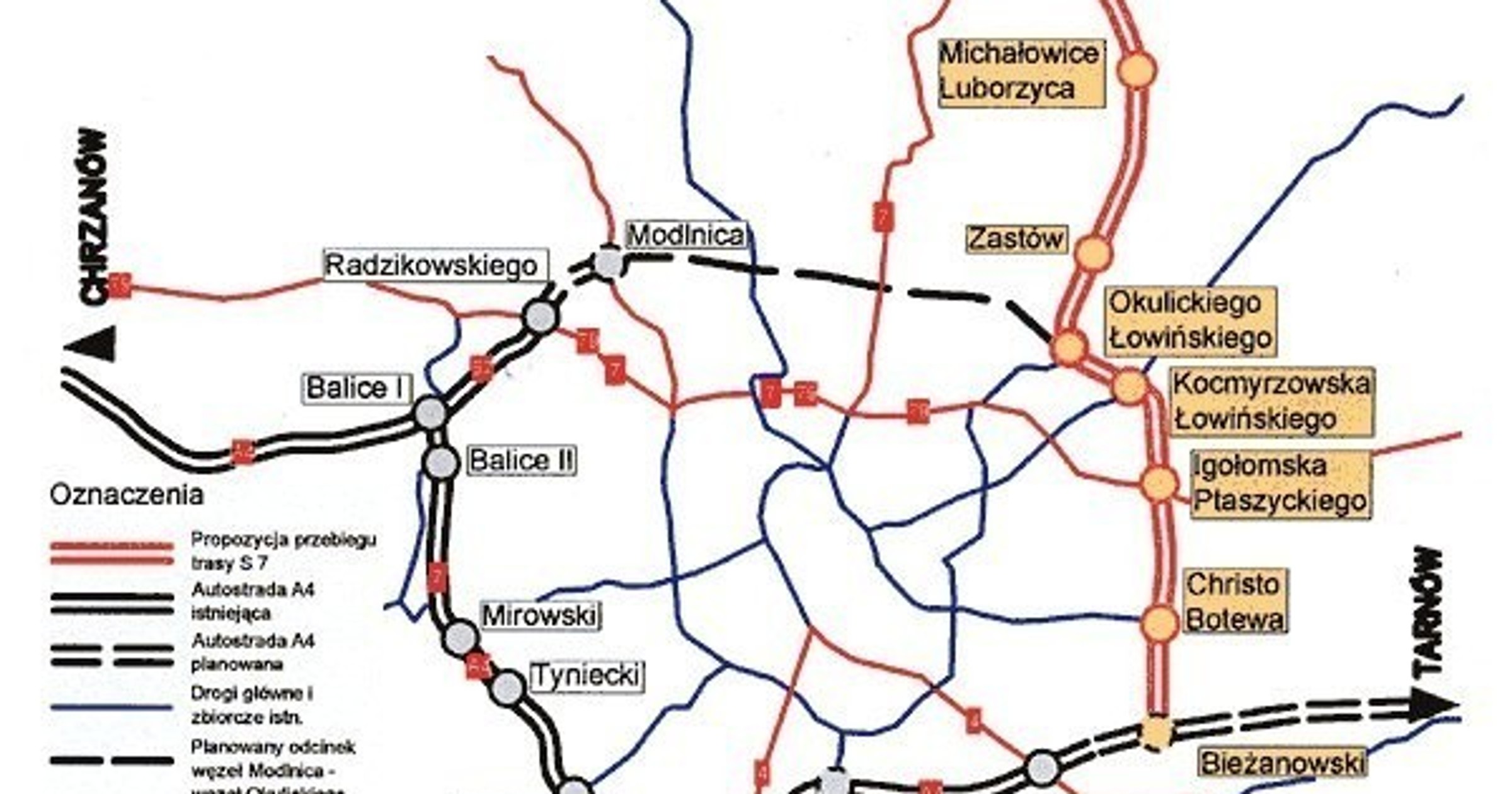 Kraków przekazuje grunty pod S7