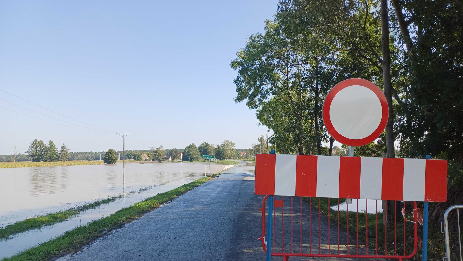 Droga zamknięta z powodu powodzi w 2024 r.
