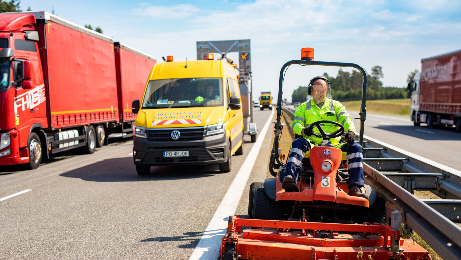 Prace utrzymaniowe na autostradzie A2