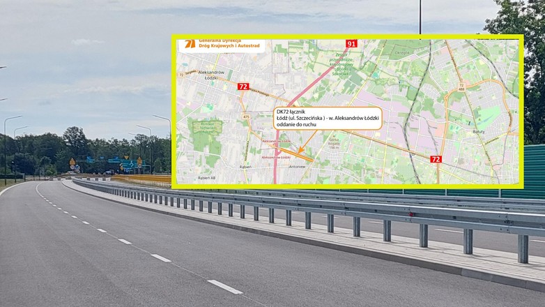 Łącznik w Łodzi z S14 mapa