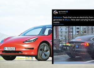 Tesla z dziwnym elementem z tyłu. Ktoś zamontował generator prądu?