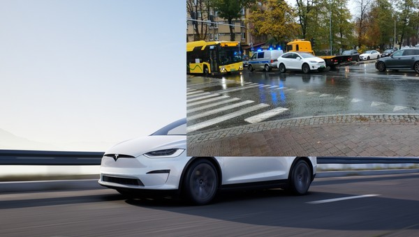 Rozładowana Tesla stanęła na środku skrzyżowania w Katowicach