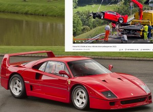 Pechowa parada w Szwajcarii. Kierowca nie opanował Ferrari F40