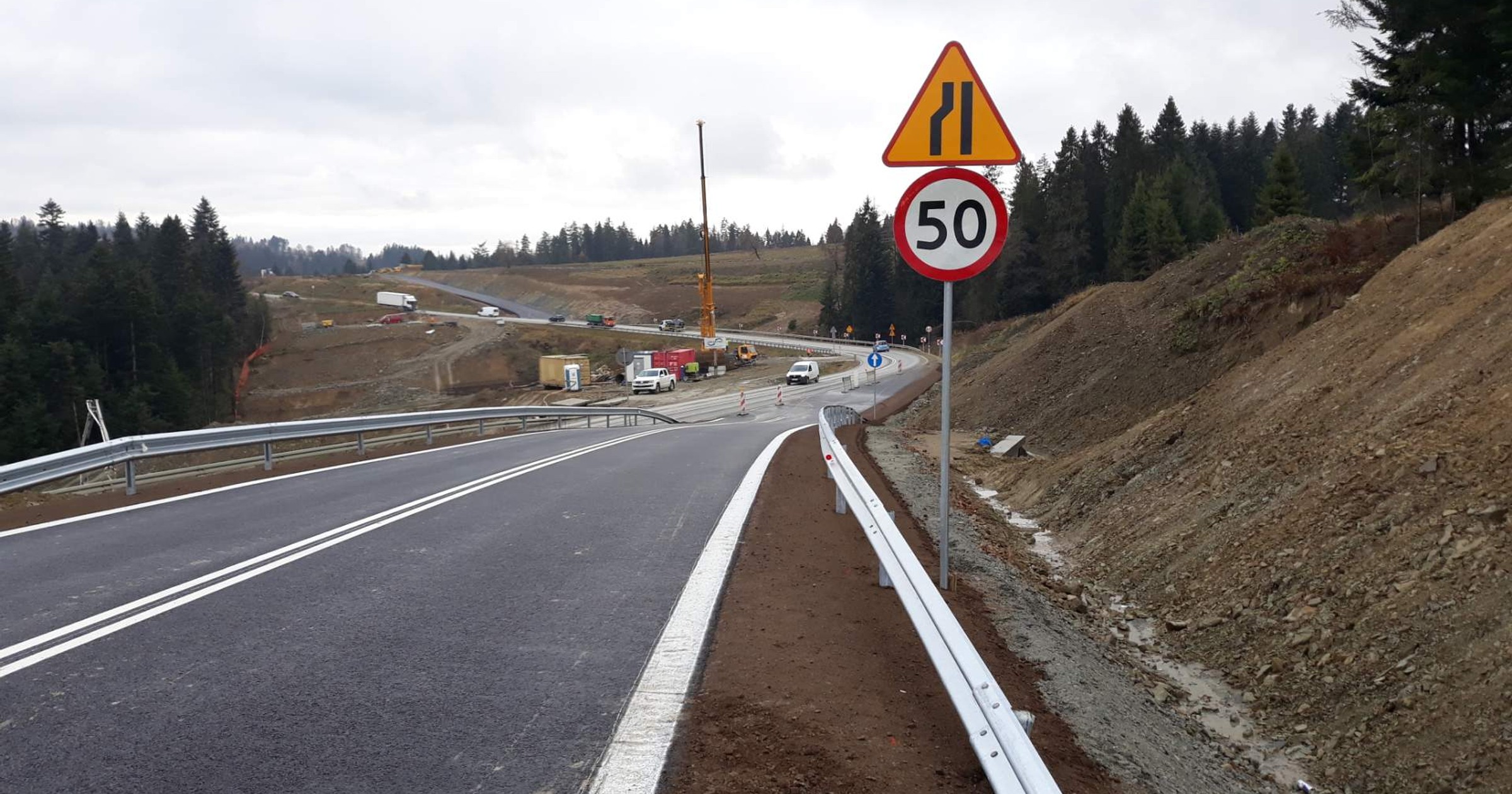 Budowa zakopianki. Nowa droga w Rdzawce
