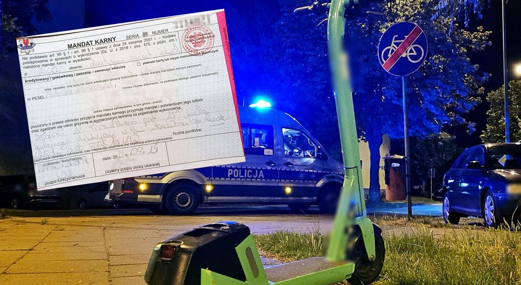 Hulajnoga elektryczna i mandat – za jazdę po alkoholu można zapłacić 2500 zł