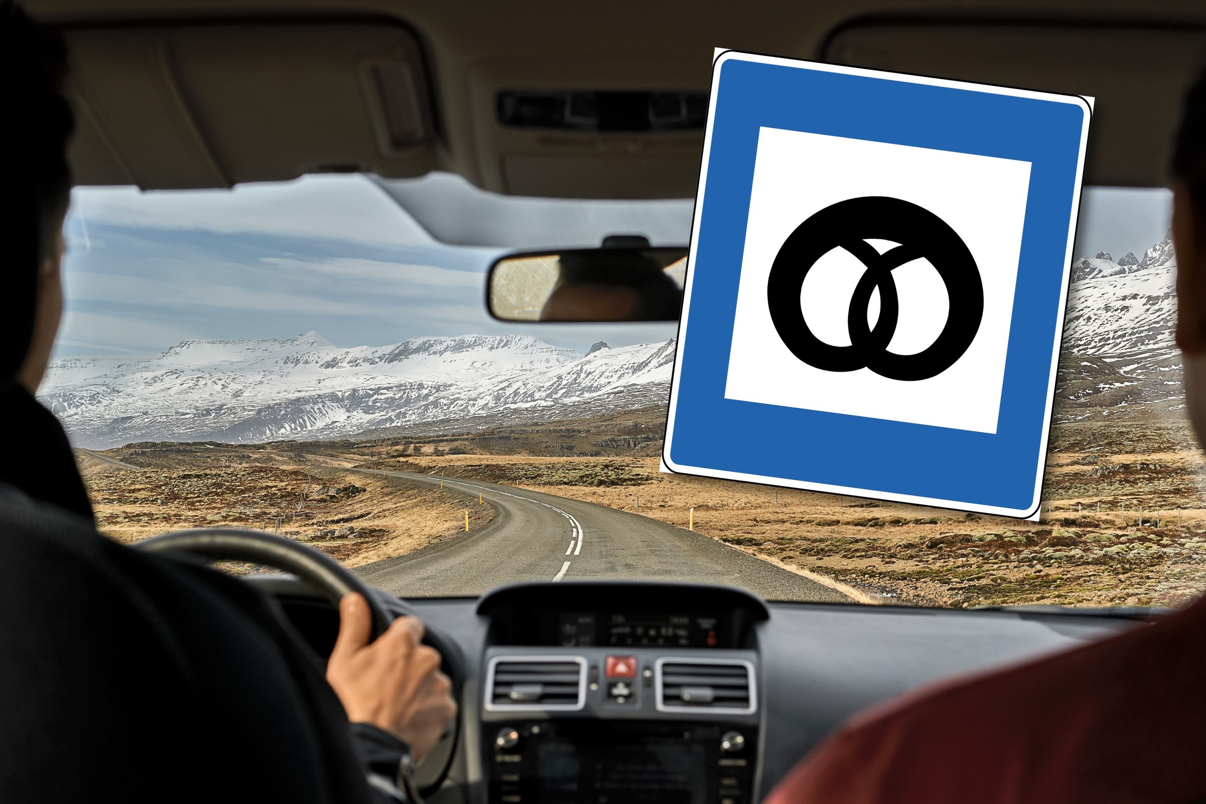 Znak E08.43 wygląda jak "precel". Co oznacza, i gdzie można go spotkać?