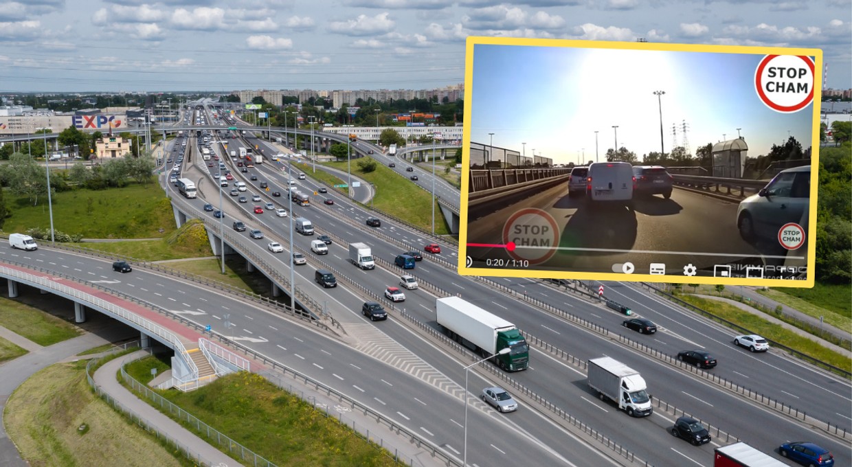 Starcie dwóch "szeryfów" na S8 w Warszawie. "Dzieci w piaskownicy są bardziej cywilizowane"