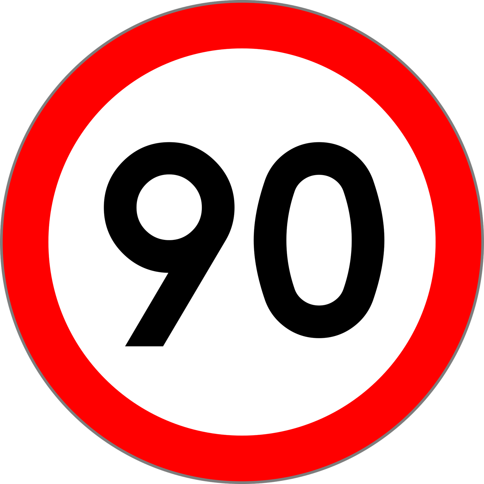 Znak B-33 – ograniczenie prędkości