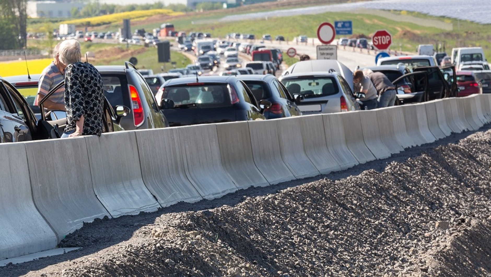 Częstą przyczyną korków na niemieckich autostradach są przebudowy