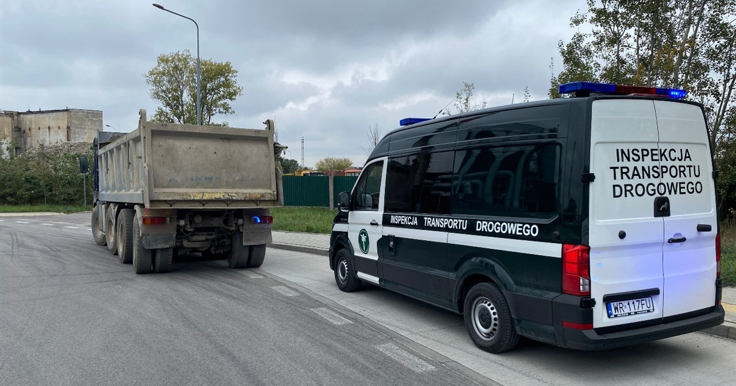 Ciężarówka zatrzymana do kontroli na terenie Radomia