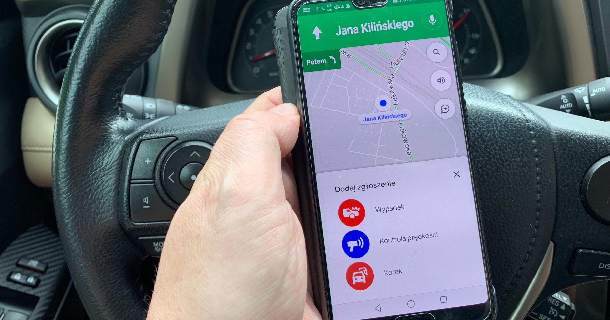 Google Maps z funkcją ostrzegania
