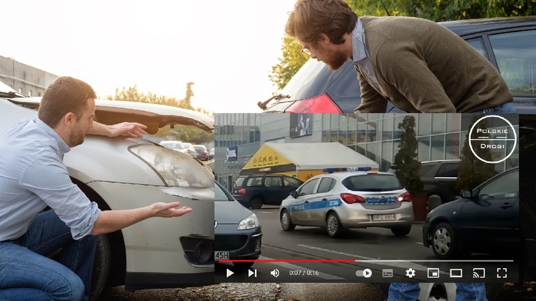 Stłuczka z udziałem radiowozu