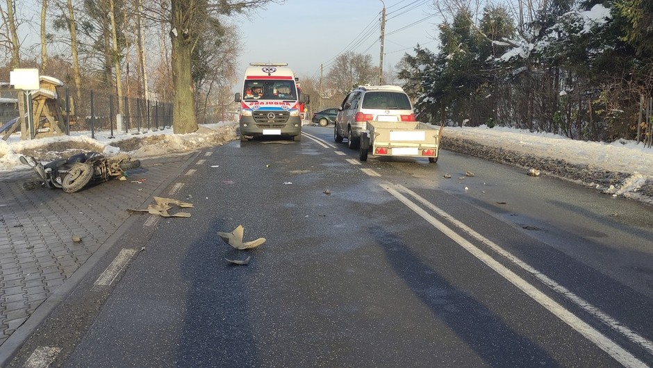 Tragiczny wypadek w Czerwionce-Leszczynach: 73-letni motorowerzysta nie żyje