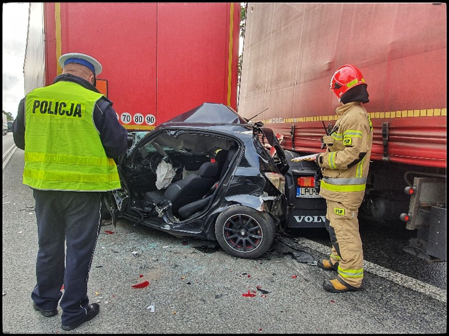 Wypadek na DK2 nieopodal Siedlec