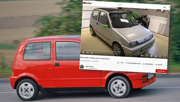 Polak potrafi! To Cinquecento rozpędza się do 100 km/h w 6 sekund i "mieli" opony [WIDEO]
