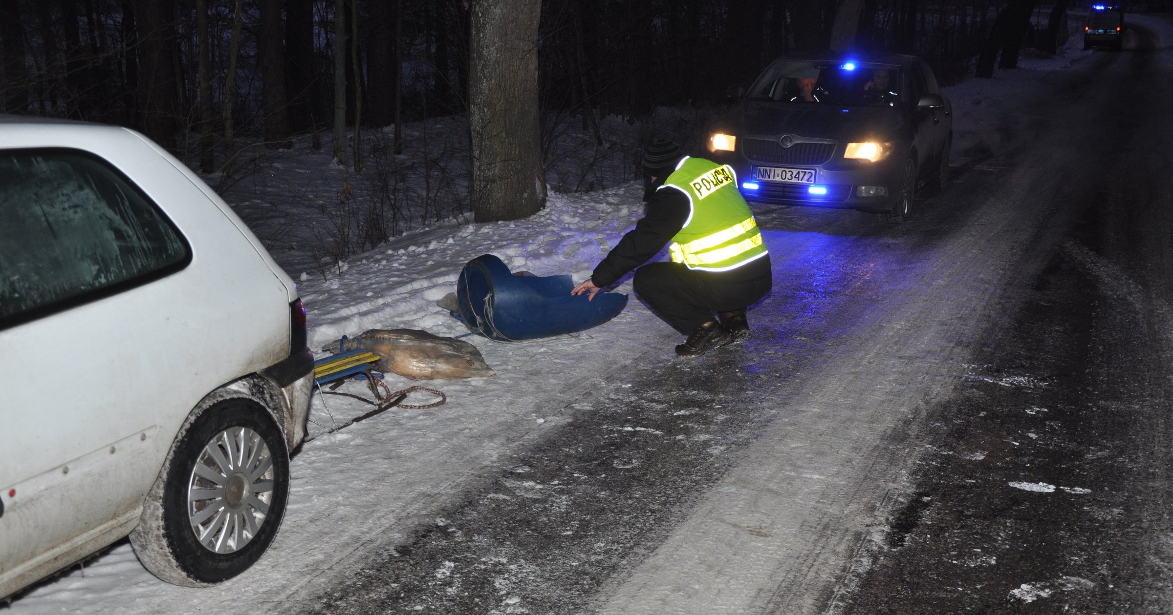 Wypadek podczas kuligu pod Elblągiem