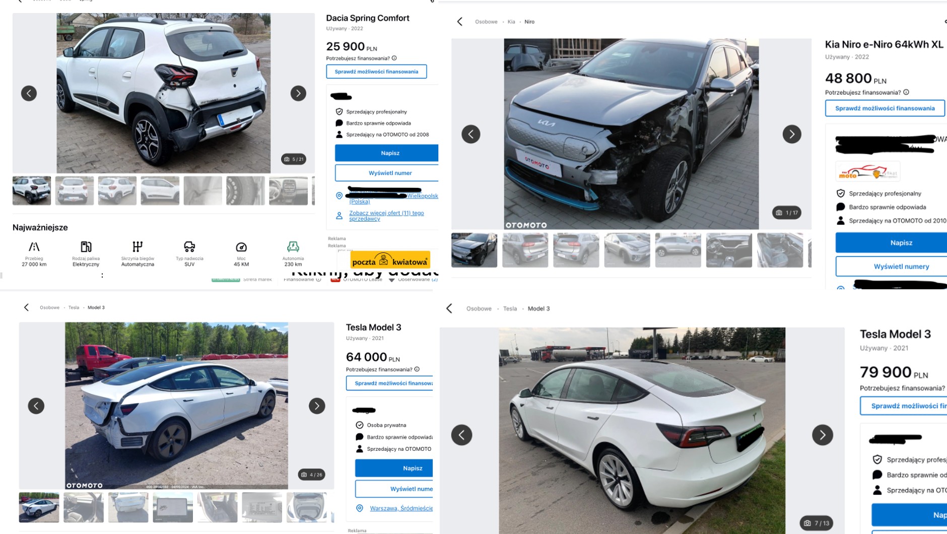 W ogłoszeniach na Otomoto nie brakuje aut uszkodzonych w dość niskich cenach. Pytanie, ile będzie kosztować naprawa i skąd wziąć części...