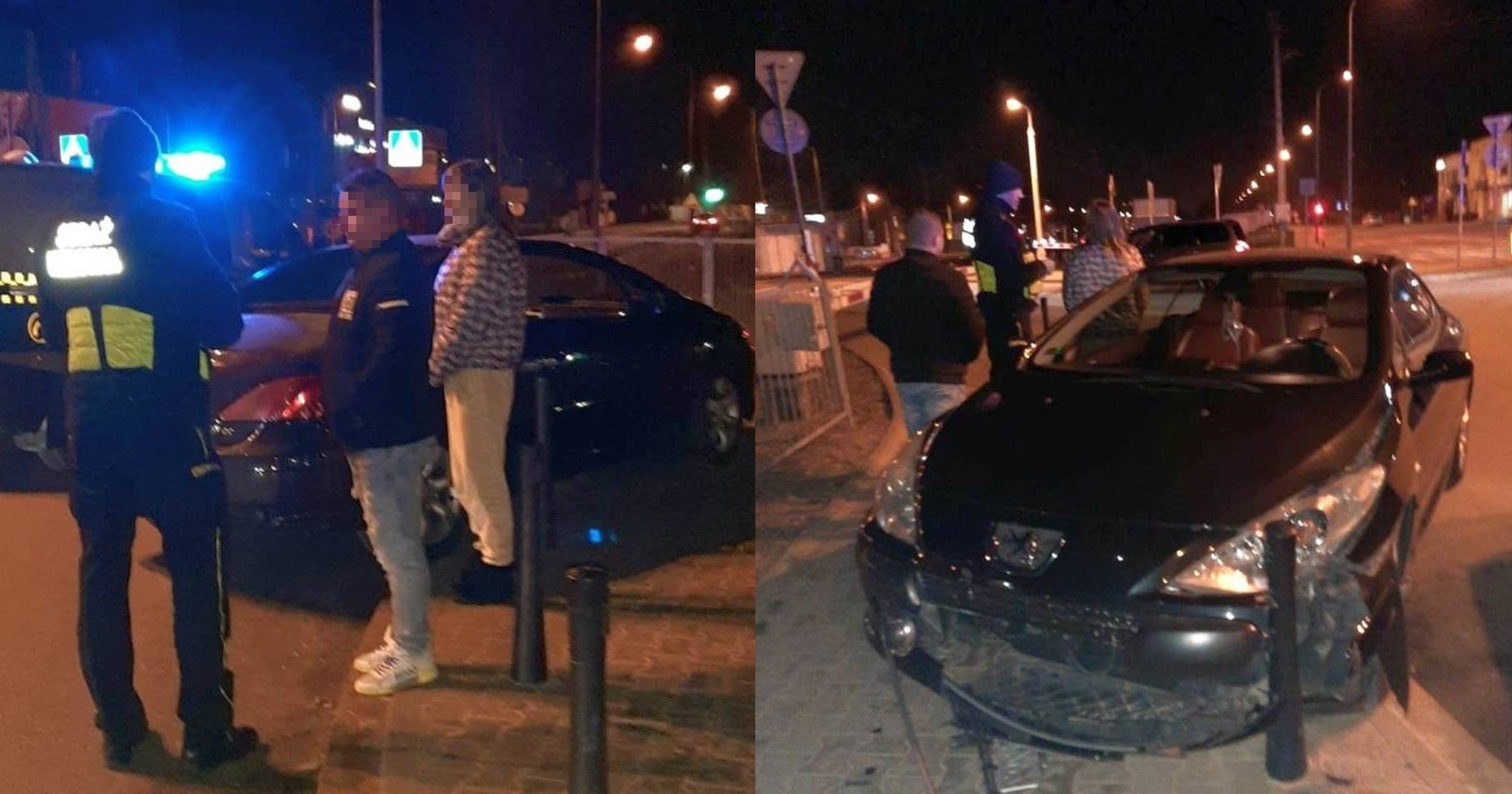Pijany mężczyzna udzielał lekcji jazdy pijanej koleżance