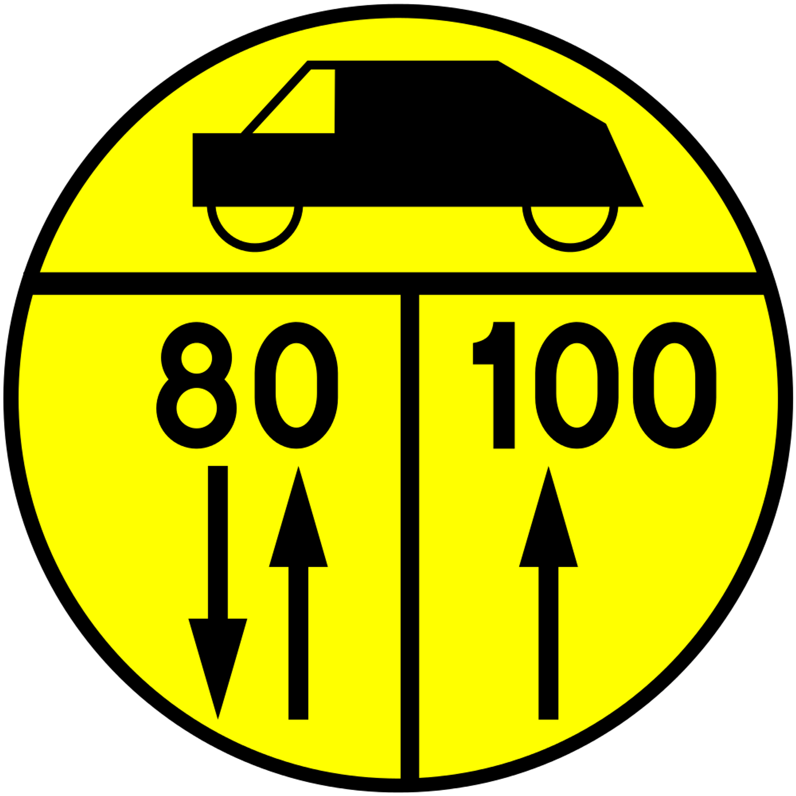 Znaki informacyjne dla kierowców pojazdów wojskowych