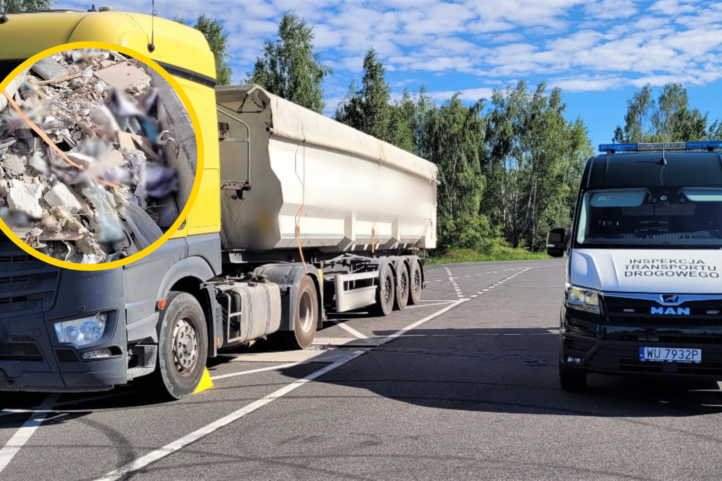 Ciężarówka z gruzem ważyła o 10 ton za dużo. Inspektorzy ITD zatrzymali ją na S8