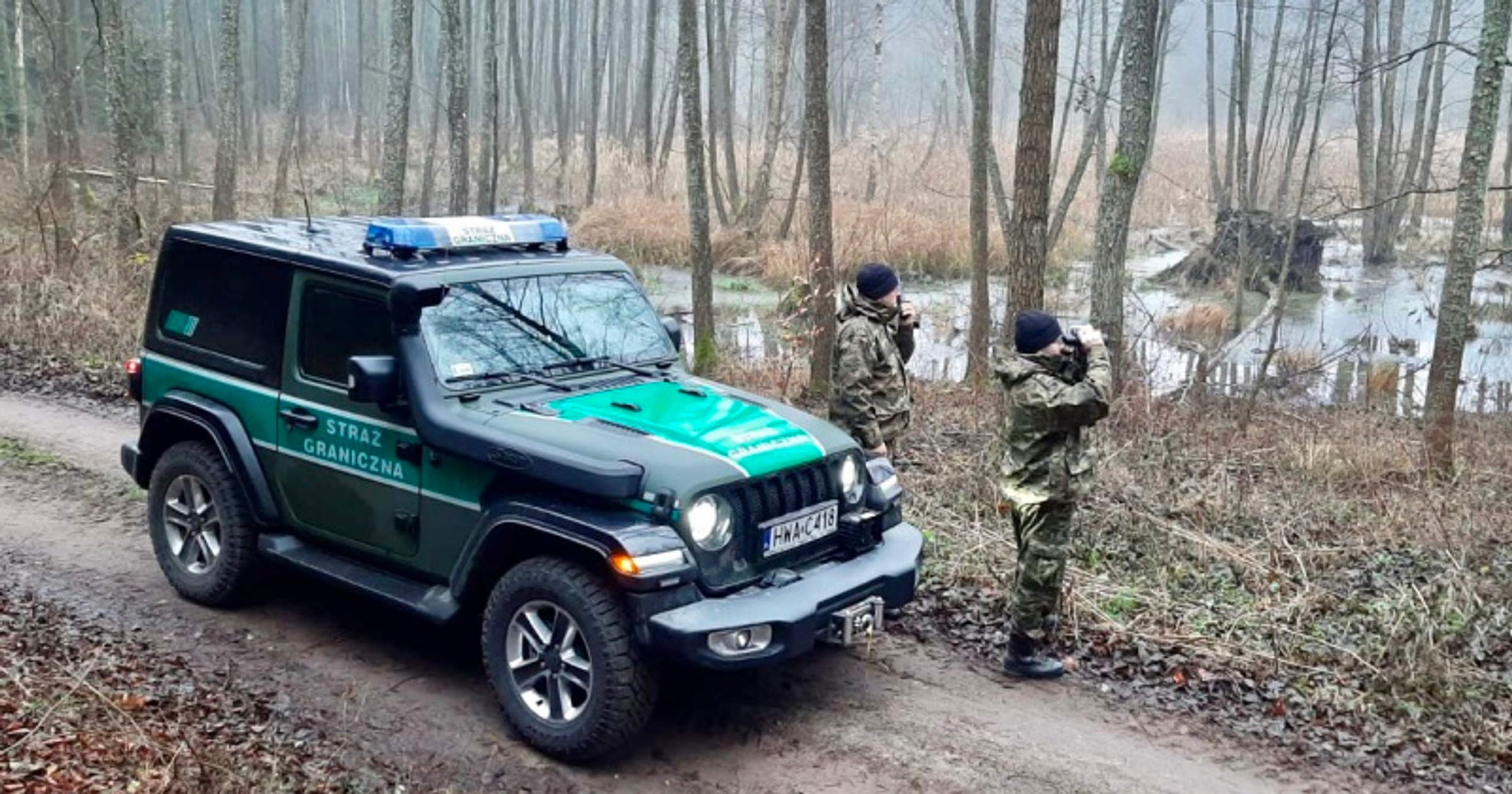 Jeep Wrangler straży granicznej