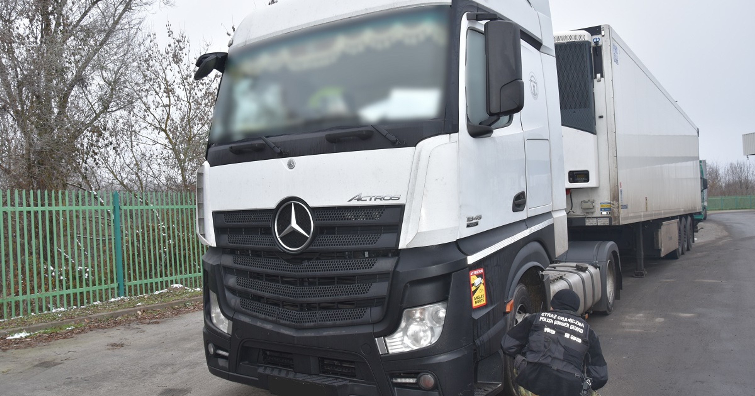 Mercedes Actros odzyskany na granicy