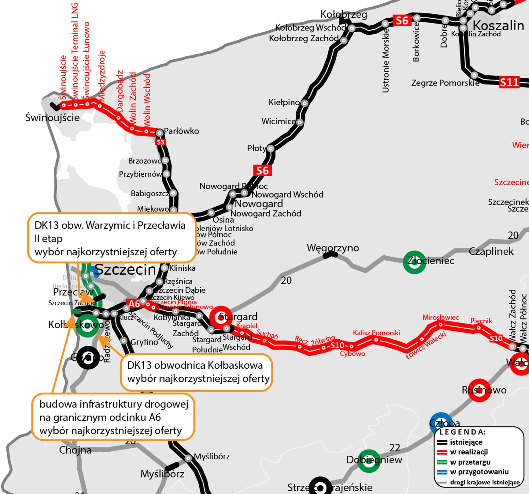 Nowe połączenie autostrady A6 i DK13