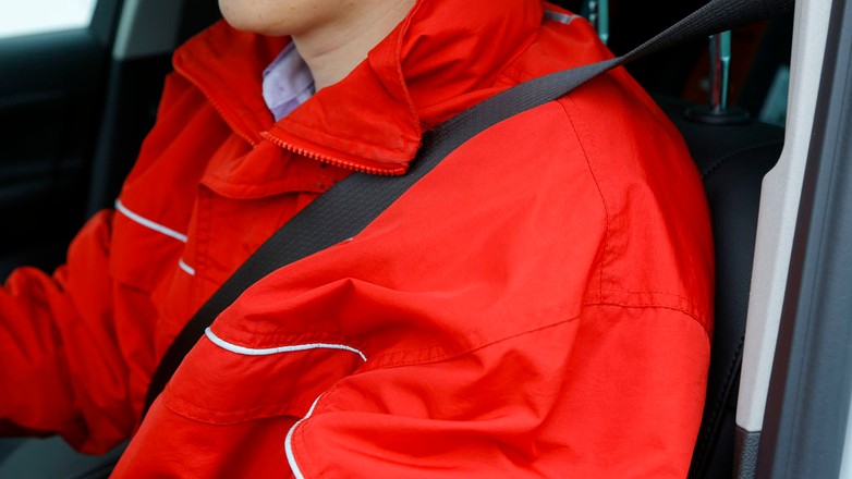 Pas bezpieczeństwa ustawiony prawidłowo