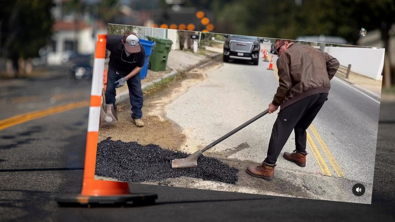 Arnold Schwarzenegger sam naprawił dziurę w jezdni w swojej okolicy