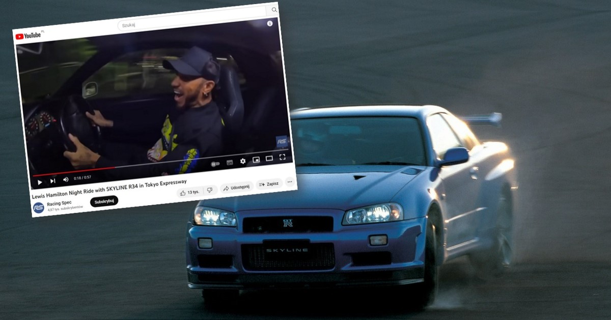 Lewis Hamilton popisywał się w Tokio za kierownicą Skyline'a