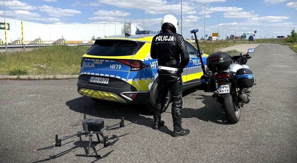 Kontrola autostrady A2 z wykorzystanie drona