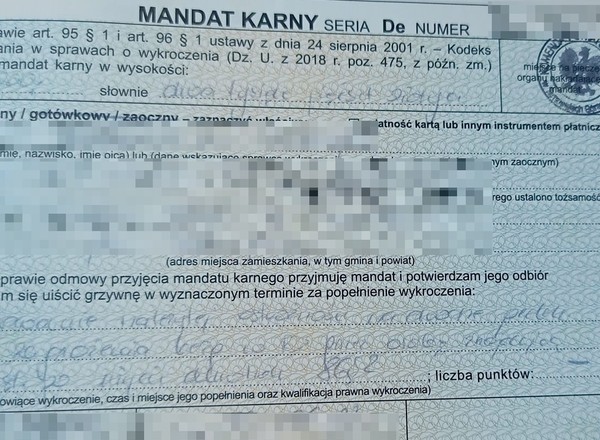 Szokująco wysoki mandat dla pijanego rowerzysty
