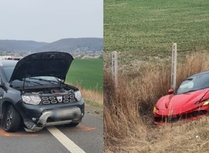 Dacia Duster zderzyła się z Ferrari SF90. "1:0" dla Dacii [Zdjęcia]