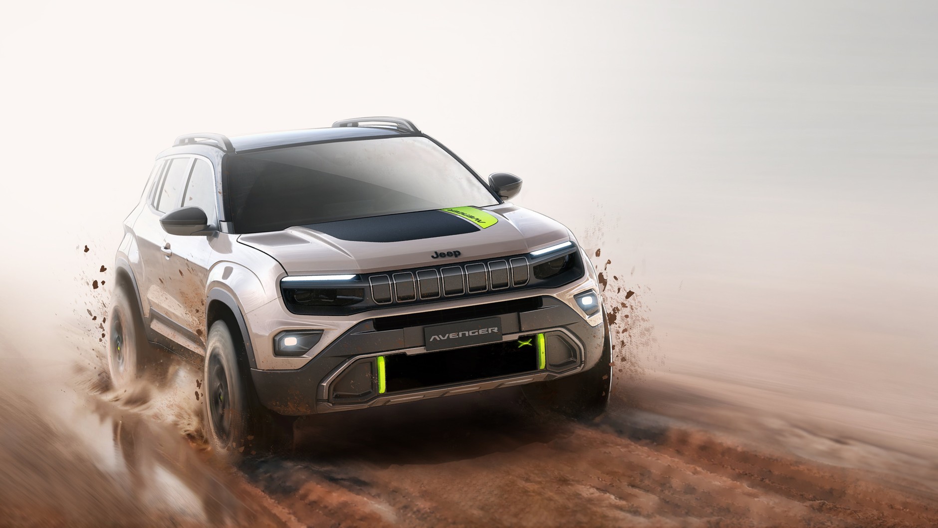 Szkic Jeepa Avengera 4xe