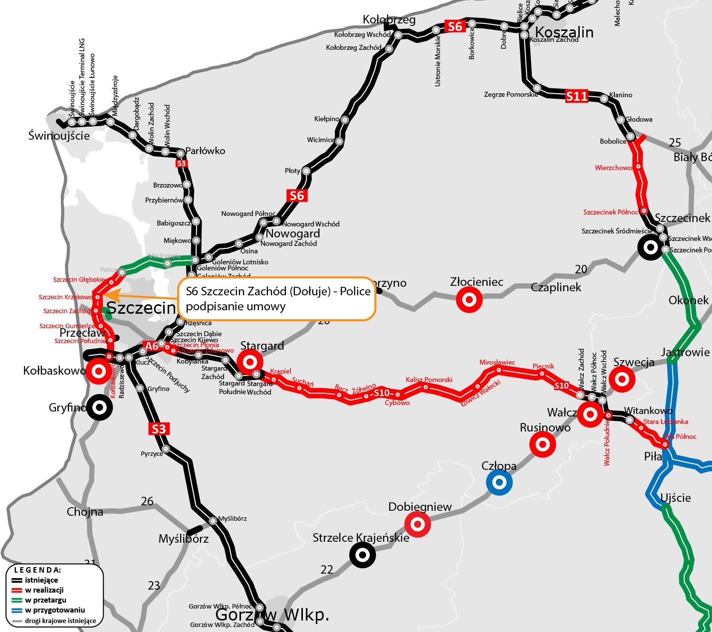 S6 Szczecin Zachód - Police