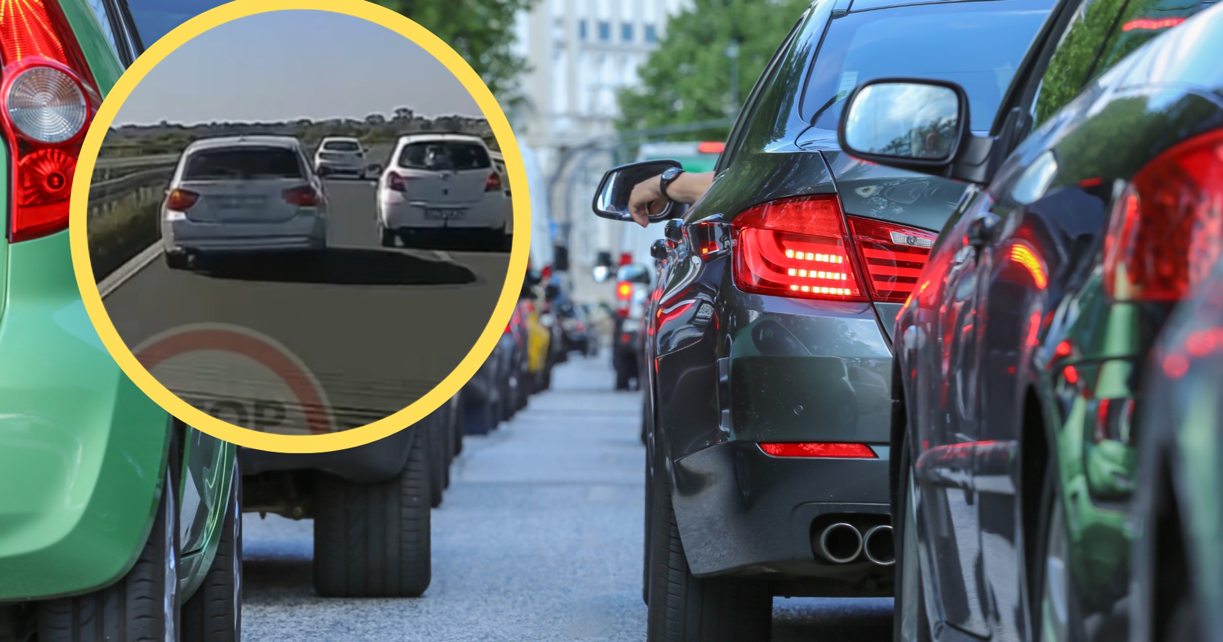 Łódź. Na drodze ekspresowej S14 kierowca bmw wykonał niebezpieczny manewr (facebook.com/stop.cham.team)