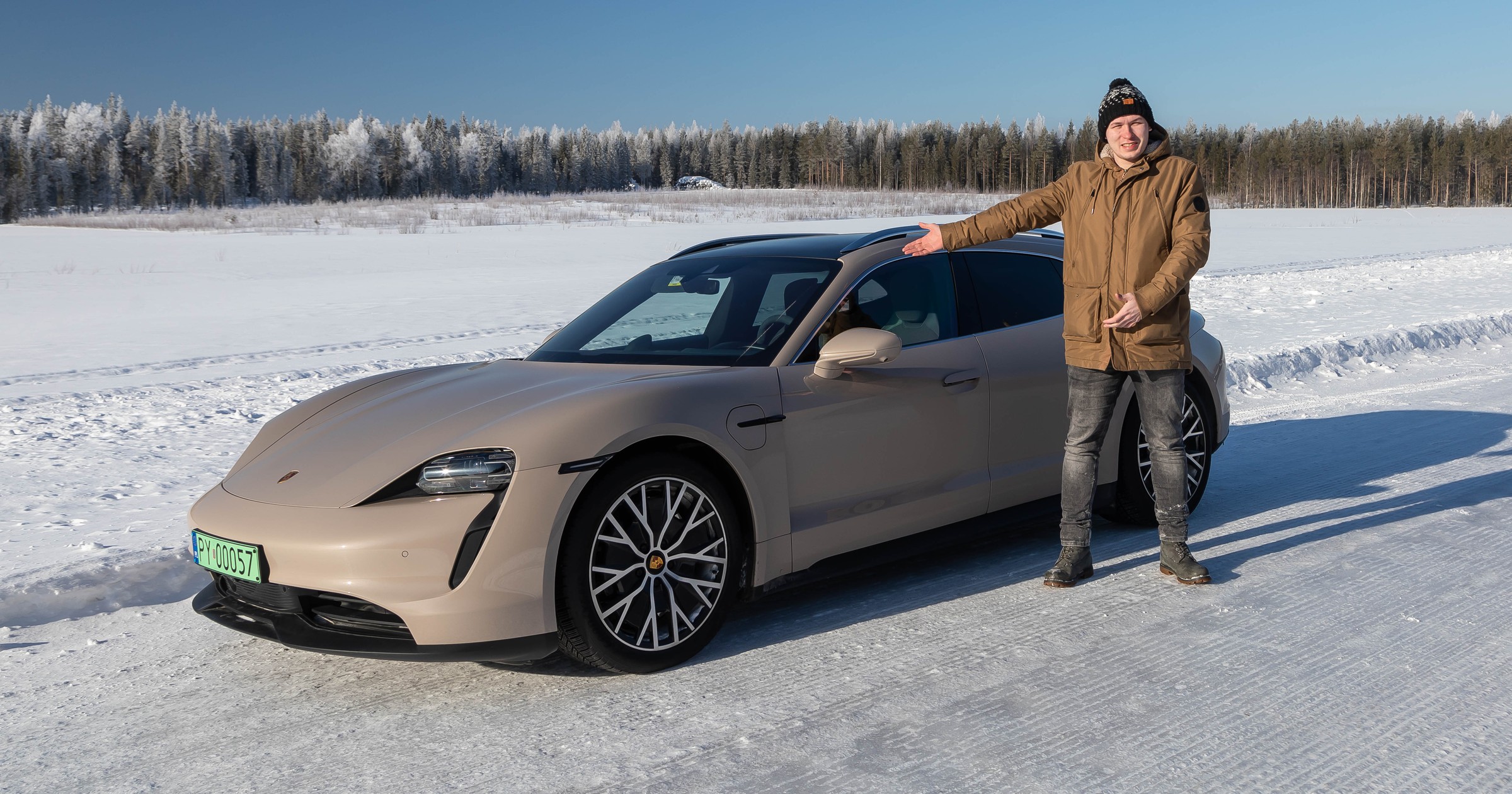 Porsche Taycan na wyprawie zimowej w Finlandii
