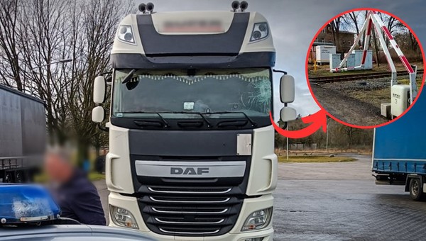 Z impetem wyrwał opuszczone rogatki. Chwilę później jechał pociąg