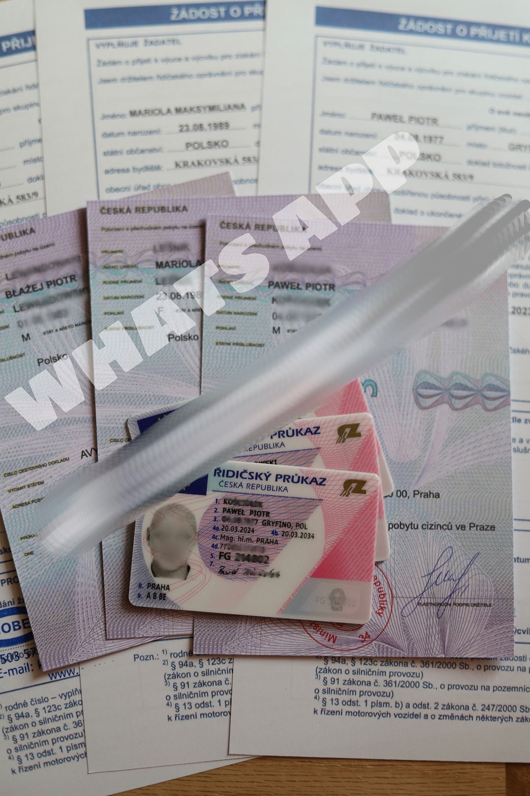 Fragment ogłoszenia firmy sprzedającej nielegalne prawa jazdy