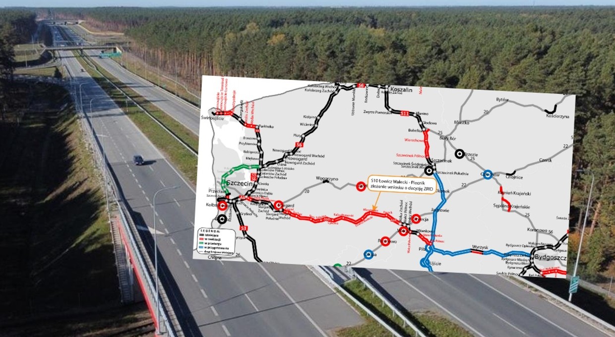 Budowa drogi ekspresowej S10 nabiera tempa. Wkrótce ma ruszyć budowa kolejnego odcinka