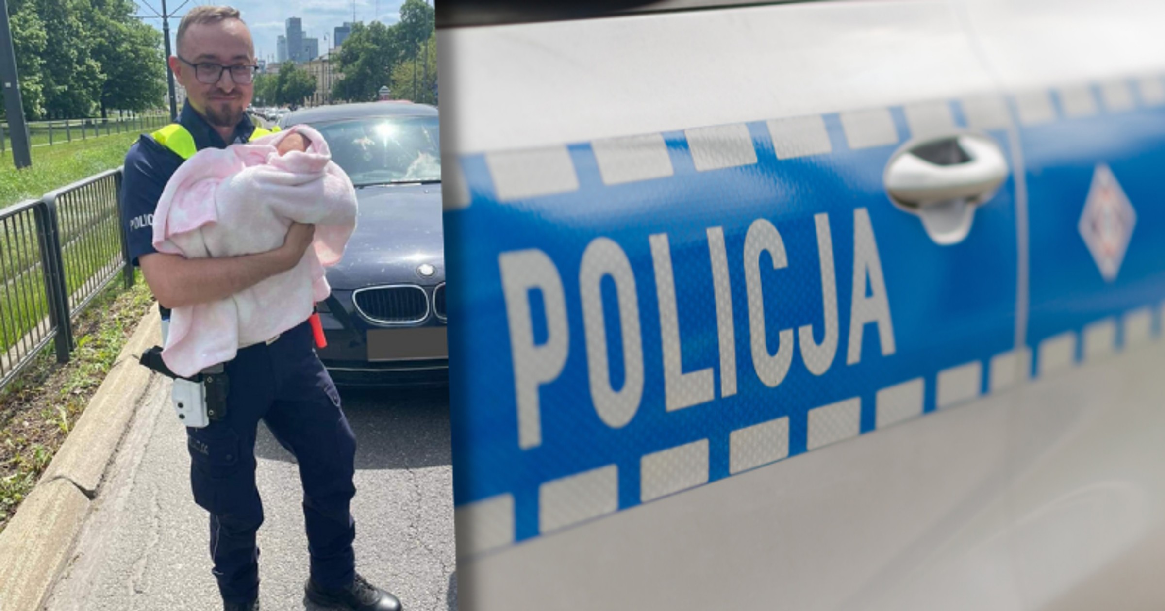 Sierż. Tomasz Grądzki uratował 11-dniowe dziecko. (Foto: OSP Prostyń)